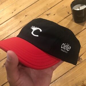 Ciele Athletics Black and Red Running Cap